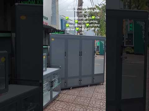 Tủ đồ 2m nhôm màu xám xingfa