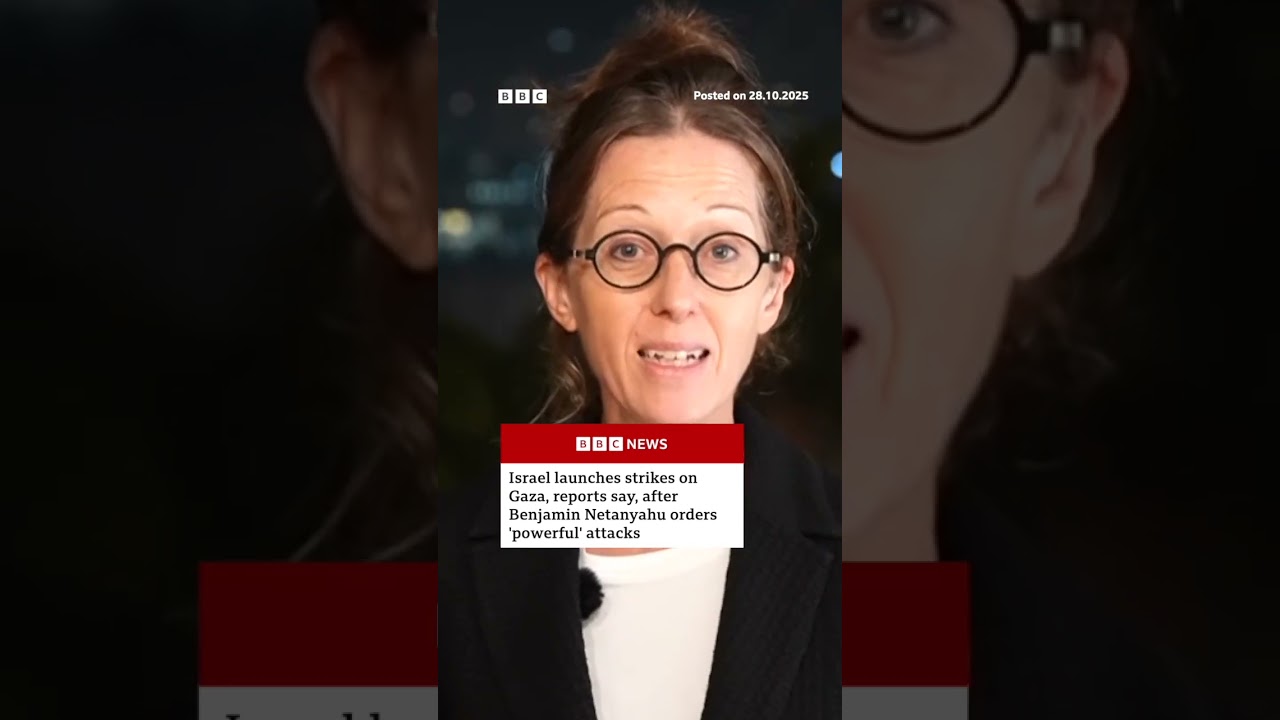 Israel launches strikes on Gaza, reports say, after Netanyahu orders 'powerful' attacks. #BBCNews