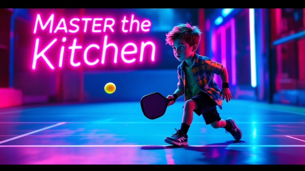 Teaching Kitchen Pickleball to 6 Year Old Prodigy