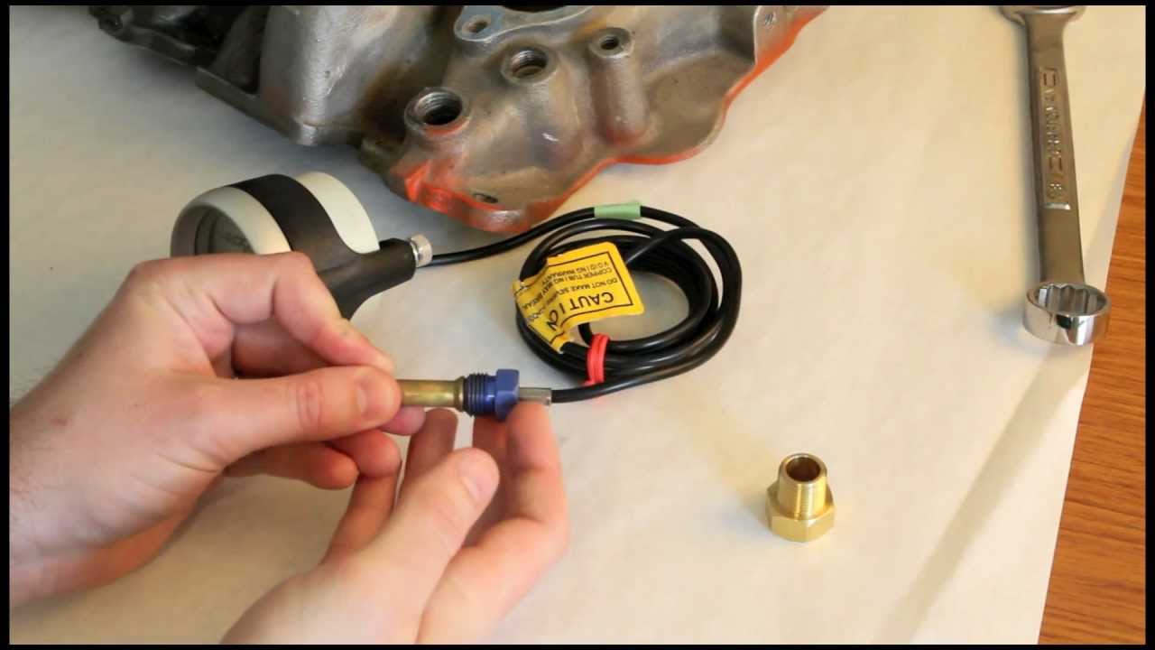 Auto Meter Mechanical Temp Gauge Installation - YouTube