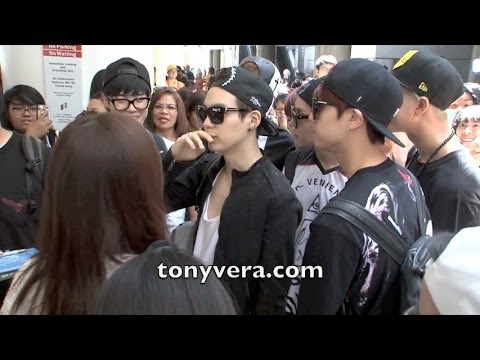 BTS Bangtan Boys lands in the usa for the first time and show love to fans at LAX