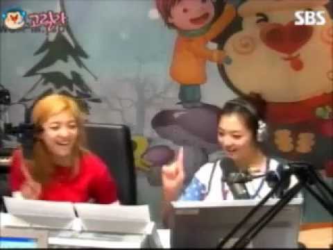 110206 f(x) Sulli Luna sing along to 2ne1 SNSD
