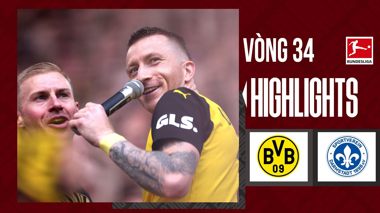 Highlights Dortmund - Darmstadt | Marco Reus ca khúc khải hoàn cuối cùng