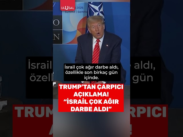 Trump'tan çarpıcı açıklama! "İsrail çok ağır darbe aldı" #shorts #trump #israil