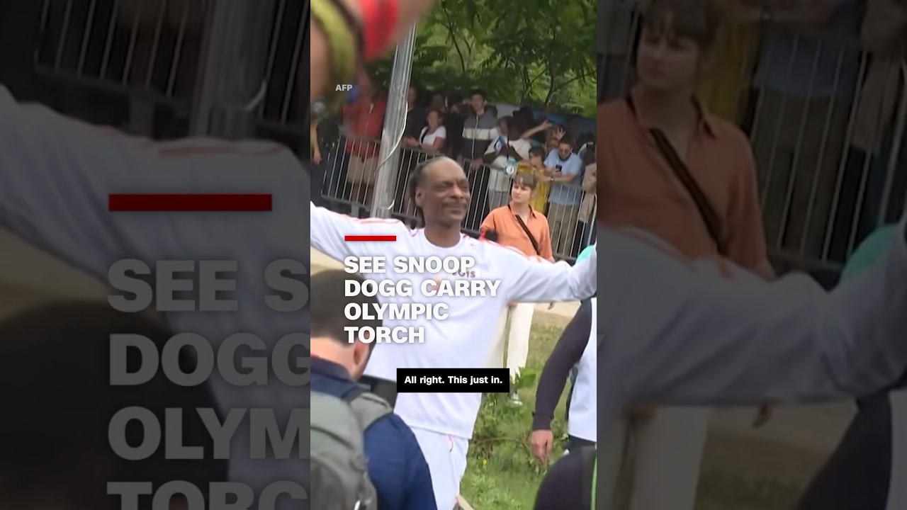 'Lighting it up': Watch Snoop Dogg carry Olympic torch