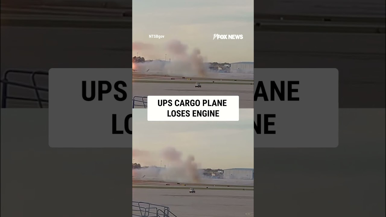 WATCH: UPS cargo plane LOSES ENGINE #foxnews #news #us #fox