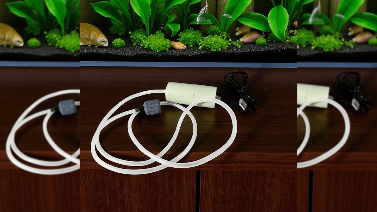 Pratinjau video produk Taffware Aerator Aquarium Fish Tank Oxygenator USB 1W - AB479