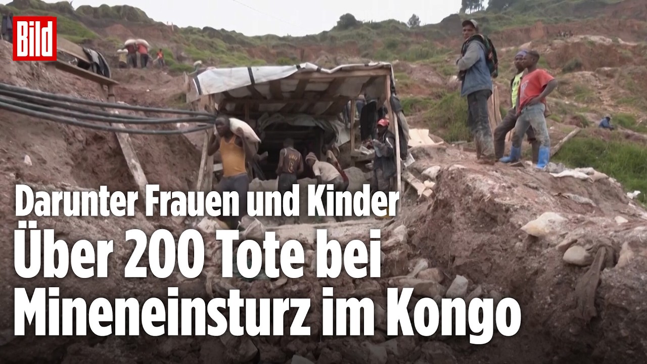 MINENEINSTURZ IM KONGO: Über 200 Tote bei Coltan-Abbau ‒ Darunter Frauen und Kinder