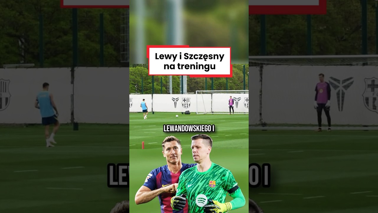 Lewandowski i szczęsny na treningu przed el clasico #shorts