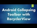 Android Collapsing Toolbar with RecyclerView