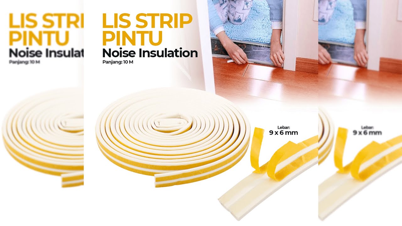 TaffHOME Lis Strip Pintu Door Noise Insulation D Tape 9x6mm 10M - KK-062 Pratinjau video produk TaffHOME Lis Strip Pintu Door Noise Insulation D Tape 9x6mm 10M - KK-062