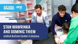 Dominic Thiem and Stan Wawrinka visited the capital's autism center «Asyl Miras»