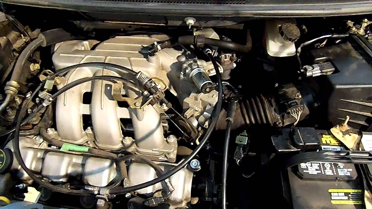 PCV Hose replacement on a 2005 Mazda MPV - YouTube 95 ford mustang engine compartment diagram 