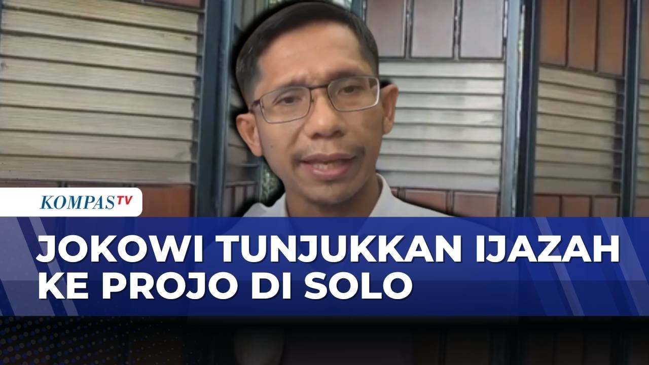 Jokowi Tunjukkan Ijazah UGM Saat Terima Relawan Projo di Solo, Begini Bentuknya! | KOMPAS PAGI