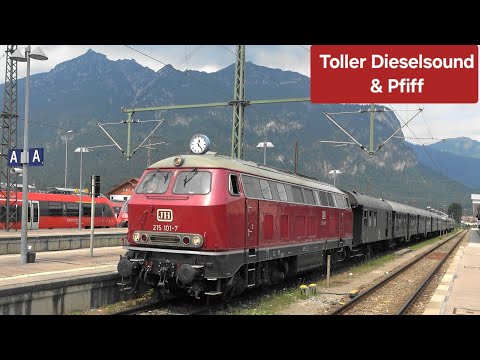 Garmisch Partenkirchen: 215 101 mit langem Sonderzug, vieleTalente & ICE Wetterstein