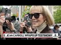 E. Jean Carroll wraps up testimony in civil defamation case against Trump  - 04:37 min - News - Video