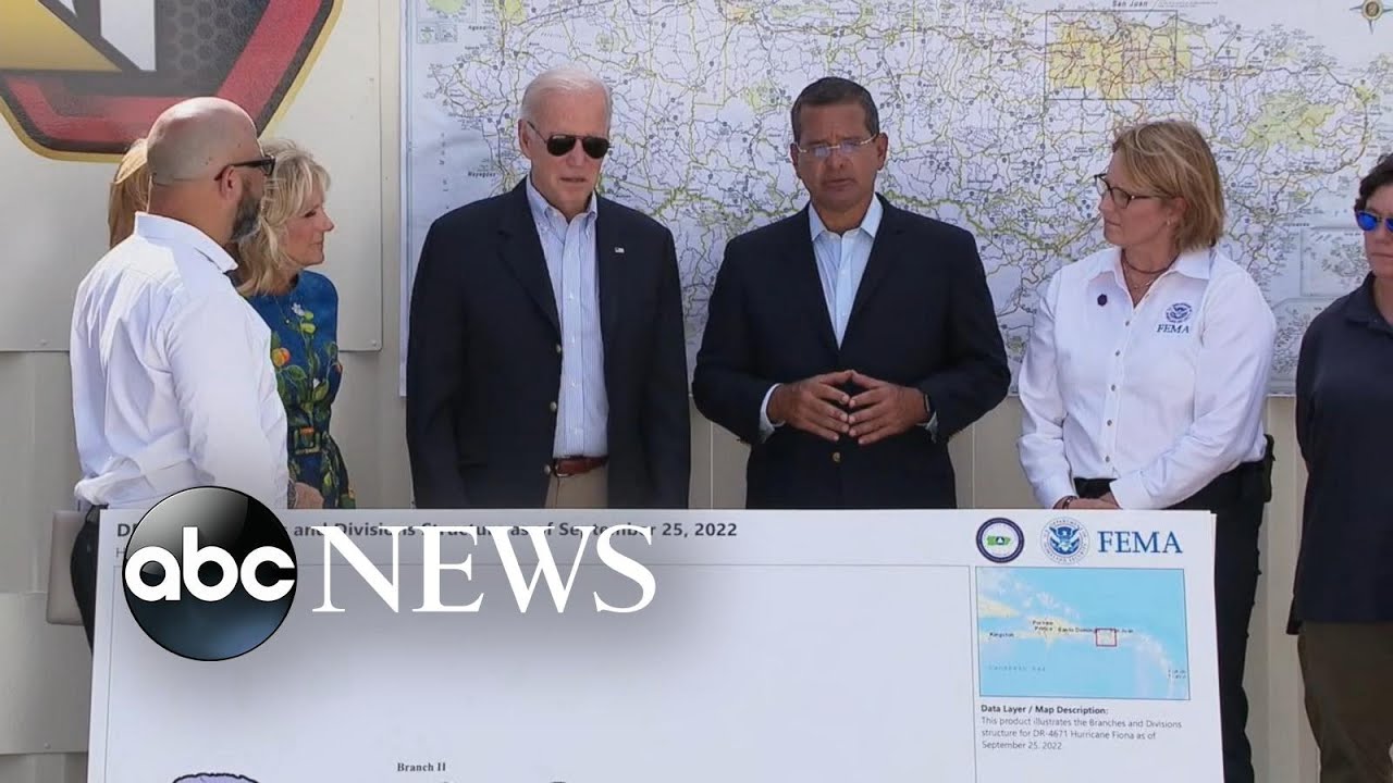 Biden visits Puerto Rico to view hurricane damage | ABCNL