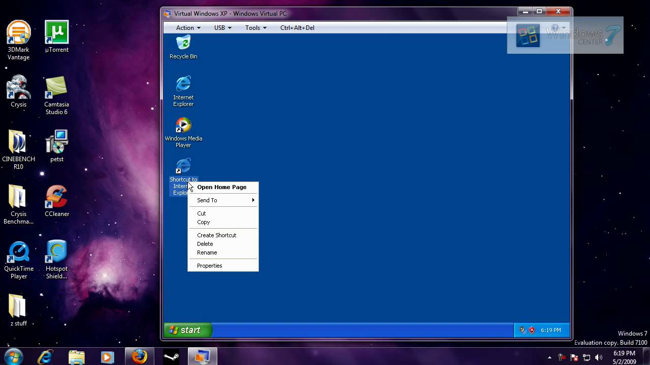 Windows xp on windows 7 shady143