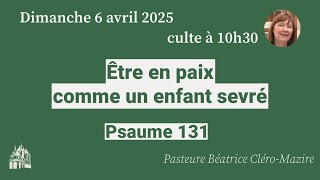 Être en paix comme un enfant sevré