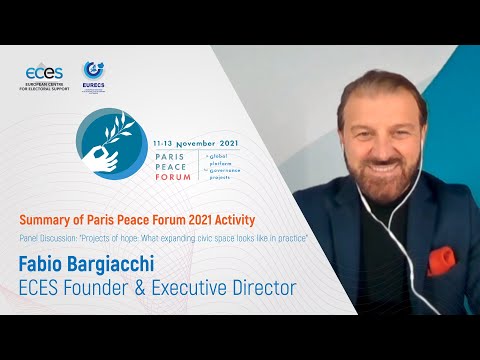 Fabio Bargiacchi - ECES Founder & Executive Director - Panel Discussion Paris Peace Forum 2021