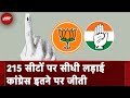 Election Result 2024: 215 सीटों पर सीधी लड़ाई, Congress इतने पर जीती | BJP | NDA | INDIA Alliance
