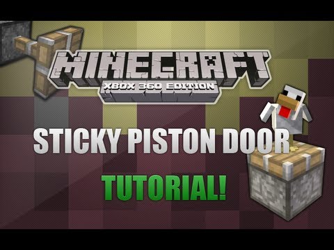 Minecraft - How To Make A Sticky Piston Door [Tutorial] - Compact