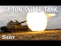 Brit sniper Challenger 2 tank blasts Russian invaders from 3 miles away on Ukraine frontline
