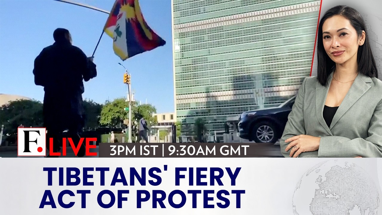 LIVE: Tibetan Activist Sets Himself On Fire Outside UN Headquarters in NYC | Firstpost