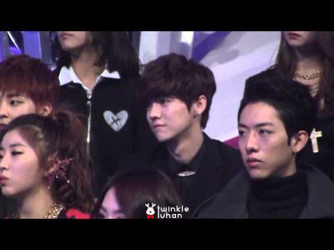 131229 SBS 가요대전 BTS 무대 가수석 EXO 루한 focus