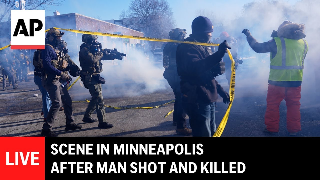 LIVE: Scene in Minneapolis after federal immigration officer shoots and kills man
