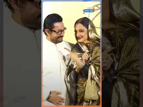 Aamir Khan all smiles with the evergreen Rekha at Sitaare Zameen Par screening 15 thousand views  play Short