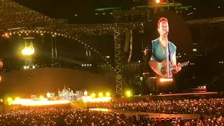 Coldplay live. Yellow. Camp Randall Stadium, Madison, WI. 7/19/2025