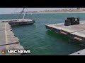 Closeup look at American pier off Gaza that has struggled to deliver aid