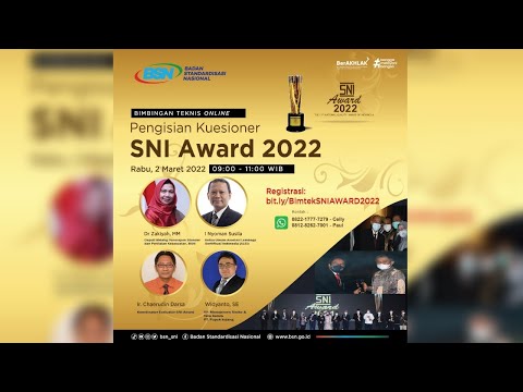 https://www.youtube.com/watch?v=eamYDfhK2s0Bimbingan Teknis Online Pengisian Kuesioner SNI Award 2022