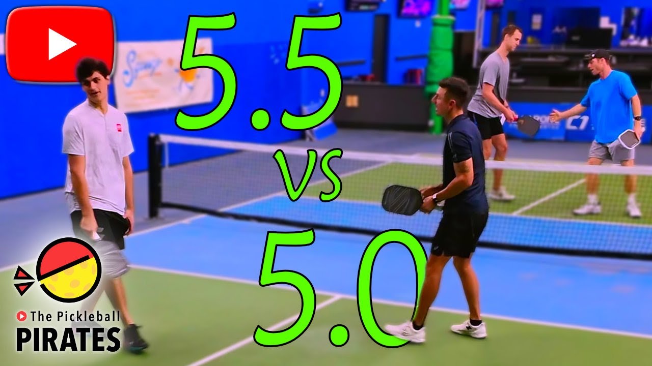 How 5.0 vs 5.5 Pickleball Men's Doubles Look