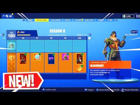 Fortnite Season 8çš„æ‡¶äººåŒ… å½±éŸ³æ•´ç† æ‡¶äººéƒ¨è½ ç†±é–€æ‡¶äººåŒ… - new season 8 battle pass tier 100 unlocked fortnite season 8