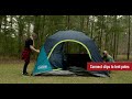 Coleman Dark Room Skydome 4-Person Camping Tent, Blue