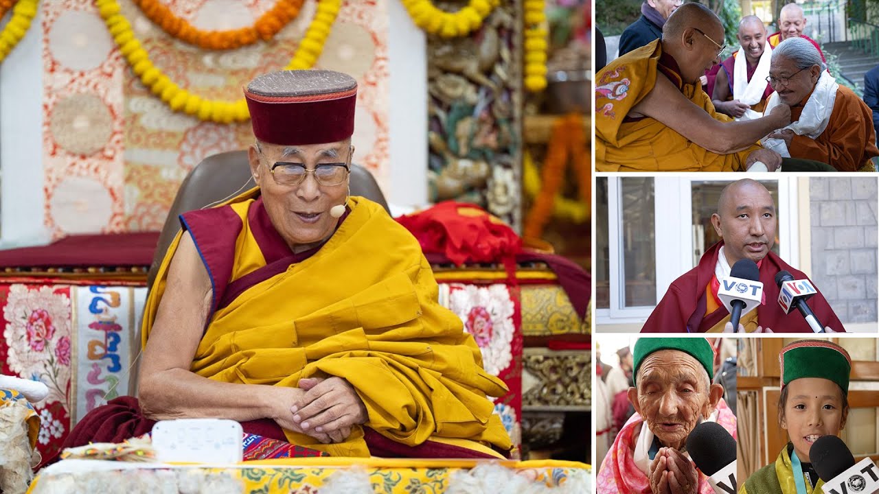 Kinnauri Devotees Offer Tenshug to His Holiness the Dalai Lama