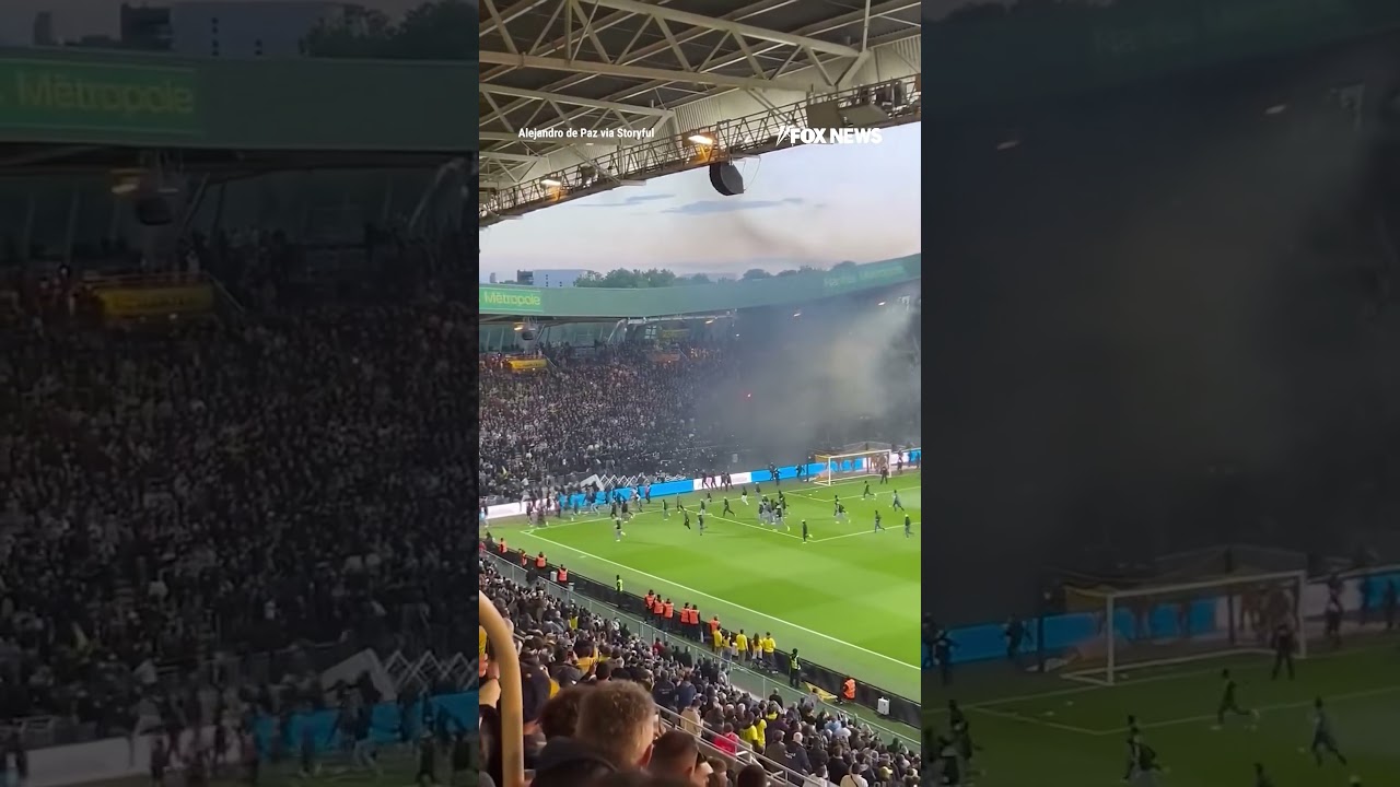 WATCH: Professional soccer match is called off after angry fans storm the field