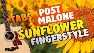 Post Malone - Sunflower (Fingerstyle Guitar Cover With Free Tabs)