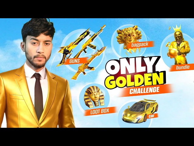 Free Fire But Only GOLDEN in Solo Vs Squad Challenge 🔥 Badge 99