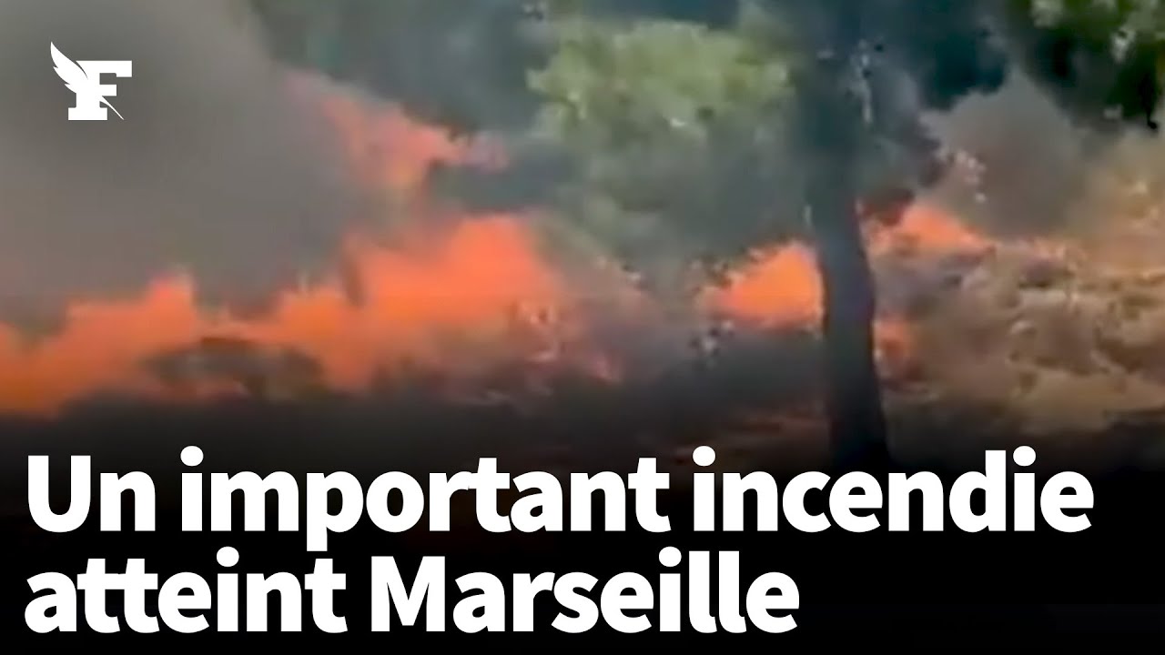 Marseille: les images impressionnantes de l’incendie visible depuis la ville