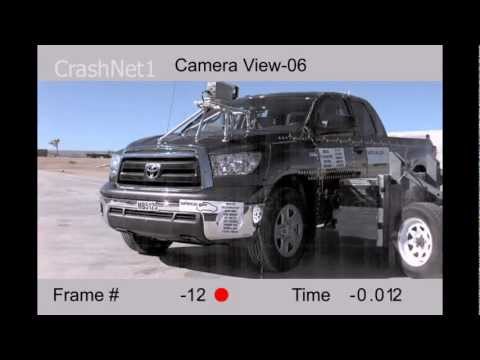 Teste de acidente de vídeo Toyota Tundra Double Cabs desde 2006