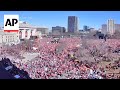 Video shows crowd surging after audible gunfire at Kansas City Chiefs parade