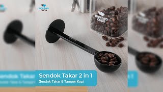 Pratinjau video produk One Two Cups 2in1 Sendok Takar Measuring Spoon and Coffee Tamper - G1120