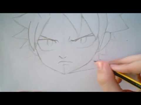 How to Draw Natsu from Fairy Tail Tutorial