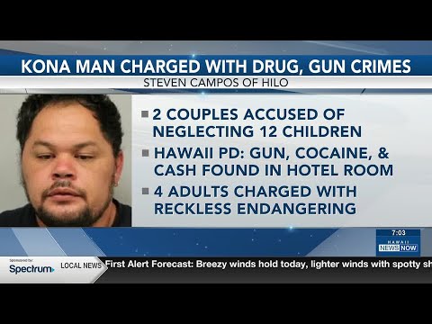 Loaded gun, cocaine found after 12 children discovered unsupervised at Kona hotel