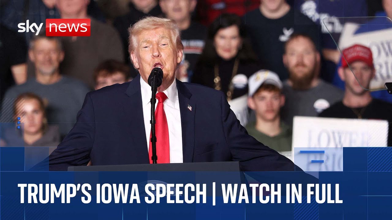 Trump delivers speech in Iowa