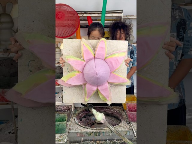 Cotton candy art modeling simple production