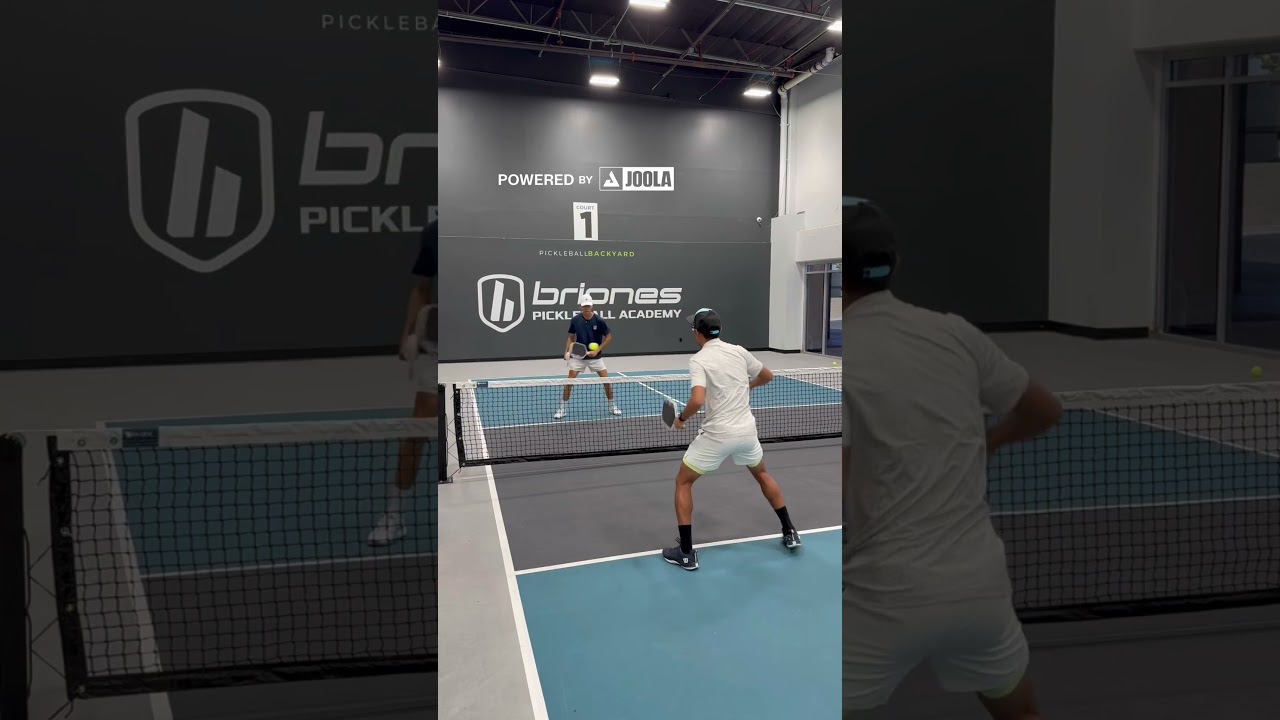 Double Trouble 😂 Two Pickleball Paddles and Volleys only! BrionesAcademy.com #pickleball